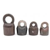 (4) Antique Heavy Duty Padlocks
