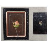 2 Cast Metal Safe Doors With A Hand Painted Floral