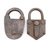 (2) Antique Swing Gate Padlocks
