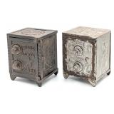 (2) Cast Iron Grand Jewel Double Dial Safe Bank