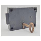 Antique Prison Door Lock Mechanism With Key