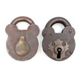 (2) Antique Padlocks