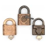 (3) Yale & Towne Mfg. Co. Padlocks