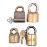 (4) Antique Padlocks