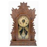 Antique Gilbert Laurel Gingerbread Parlor Mantle C