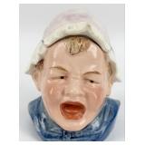 Antique German 'Crying Baby' Lidded Tobacco Jar