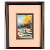 Arthur Menchego Native American Fall Scene Waterco