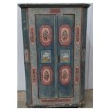 Dated 1851 Painted Softwood German Wardrobe