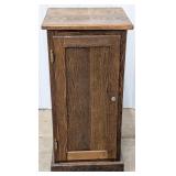 Solid Oak Slot Machine Floor Cabinet With Door