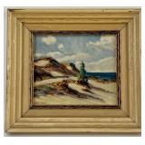 Glenn Bastian 'Indiana Sand Dunes' Oil On Board