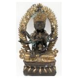 Antique Gilt Bronze Namgyalma Tibetan Goddess Stat