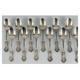 12 Piece Whiting Sterling Silver 'King Edward' T