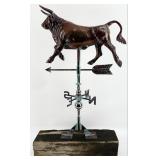 Copper Finish 'Bull' Three Dimensional Figural W