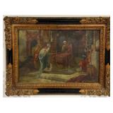 Harry Hopper The Carpet Seller Oil On Canvas Paint