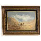 Manuel Munoz Merida Western Landscape Oil On Canva