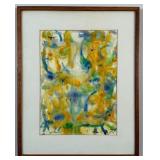 1979 Irving Stettner 'Faces' Abstract Watercolor