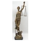 After Auguste Moreau 'Lady Justice' Bronze Sculp