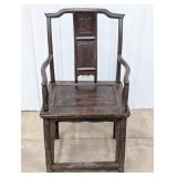 Antique Chinese Carved Wood Emperor Throne Chair