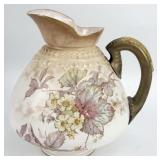 Antique Doulton Burslem Porcelain Flower Pitcher