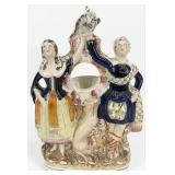 Antique English Staffordshire 'Women With Birds &