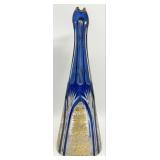 Vintage Murano Cobalt Blue Cut To Clear Glass Ewer