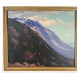 1937 Paul T. Sargent 'Hills & Sky' Oil On Canvas
