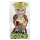 Antique English Staffordshire 'Grinning Man' Tob