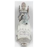 Retired Lladro 'Insular Embroideress' Porcelain