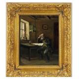 Alois Reichl 'Old Man' Oil On Board Painting