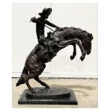 After Frederic Remington 'Bronco Buster' Bronze