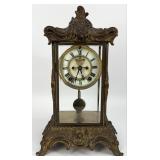 Antique Ansonia Crystal Regulator Clock
