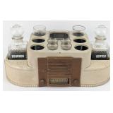 1940's Stewart-Warner Porto Baradio Bar Caddy With
