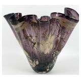 1994 Paul Bendzunas Art Glass Handkerchief Vase