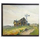 Francis Clark Brown 'Goat Farm' Oil On Canvas Pa