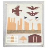 Native American Navajo 31-1/2' x 17-1/2' Woven W