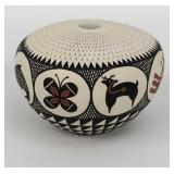 Adrianne Roy-Keene Acoma Pueblo Corrugated Seed Po