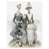 Retired Lladro 'Lovers In The Park' Porcelain Fi