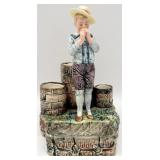 Antique German Majolica Figural Tabletop Smoking S