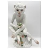 Vintage Carl Thieme Dresden Porcelain Monkey Figur