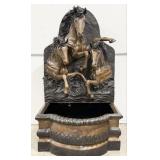 Large Three Horse Head Bronze Wall Fountain
