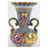 L'Antica Deruta Ceramic Italian Vase With Serpent