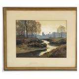 Frank Vietor 'Evening Fog' Acrylic On Board Pain