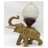 Vintage Brass Finish Art Deco Elephant Table Lamp