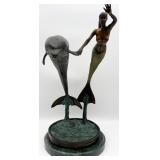 1986 Bill Layne 'Playmates' Dolphin & Mermaid Br