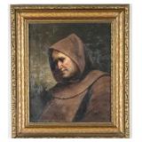 1897 Paul E. Harney Jr. Portrait Of A Monk Oil Pai