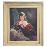 Georges La Chance 'Jennina' Oil Painting On Canv