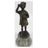 After Cricaro 'Girl Blowing Bubbles' Bronze Scul