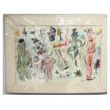 1983 Irving Stettner 'Hurrah!' Abstract Watercol