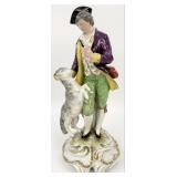 Antique Porcelaine De Paris Young Man With Ram Por