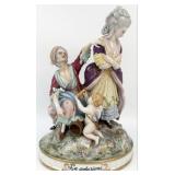 Vintage Capodimonte 'La Seduzione' Porcelain Gro